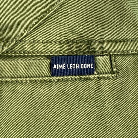 AIME LEON DORE Size S Green Cotton Cargo Tapered Casual Pants - Picture 4 of 6